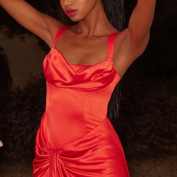 For Love And Lemons Asymmetrical Red Dress - Picture 1 of 7